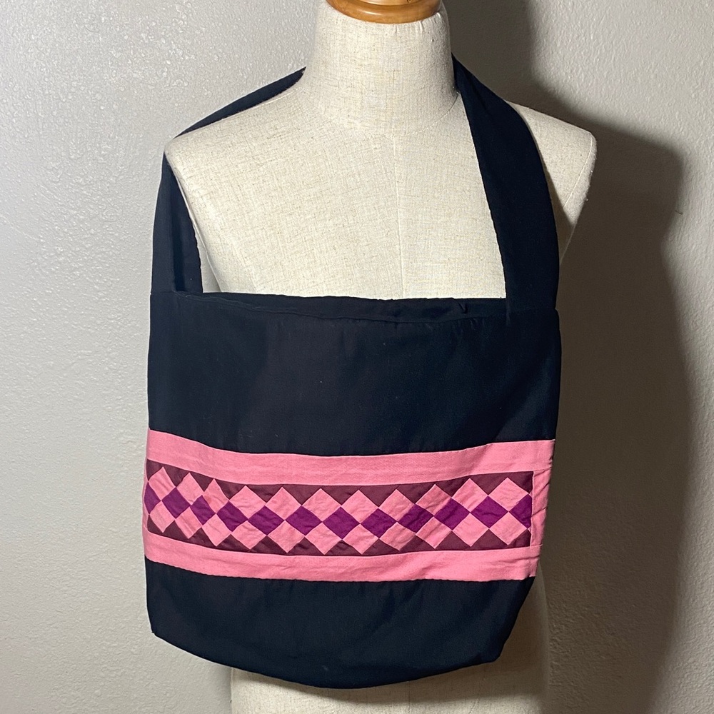 Reversible  Fabric Quilted Bag, Reusable Bag, Shopping Bag.